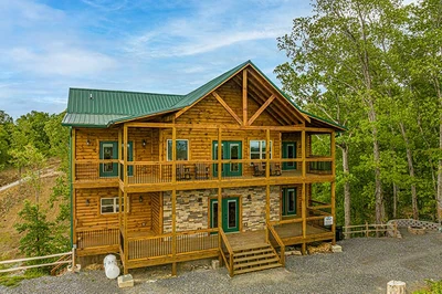 Smokies sunset view of Morning View cabin.