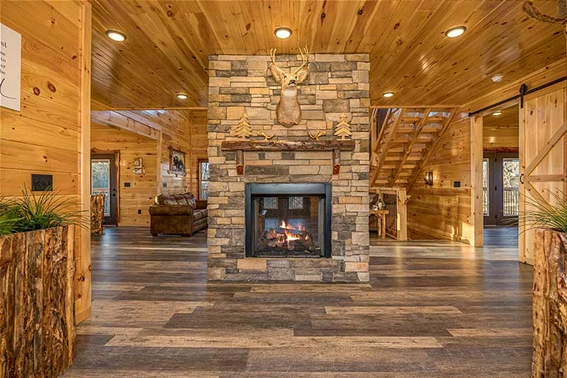 Entry to your cabin in the Smoky Mountains.
