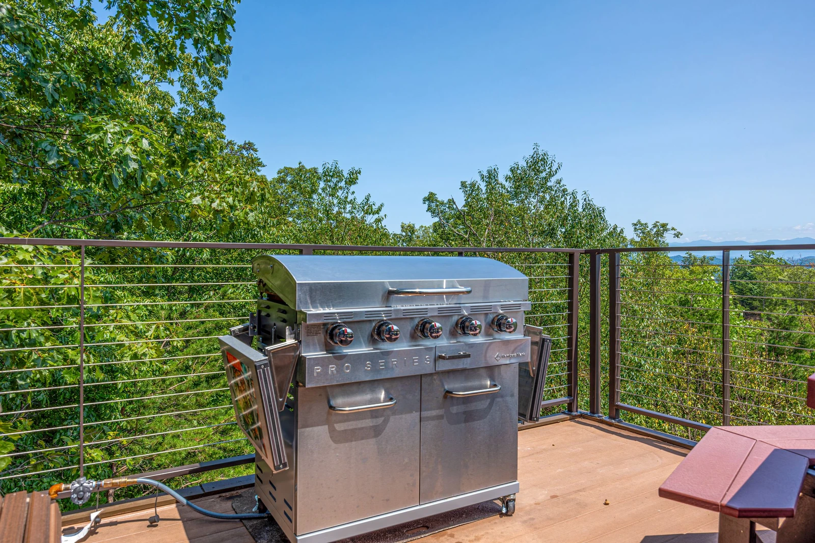 Outside grilling made easy with this large gas grill.