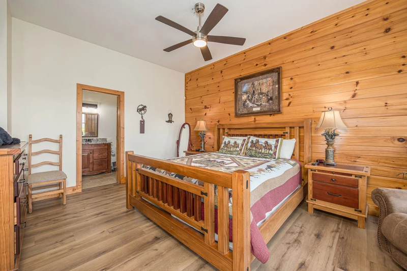 Start your day from this king sized bed.