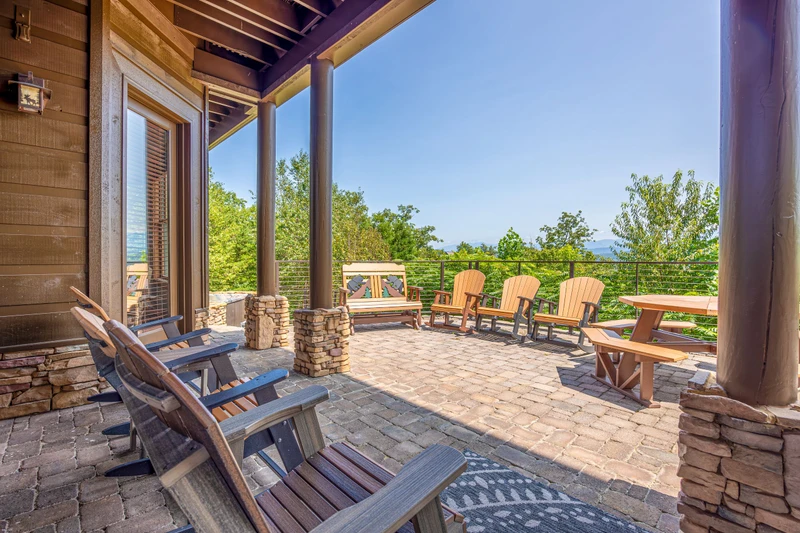 Extra seating near your cabin's picnic area.