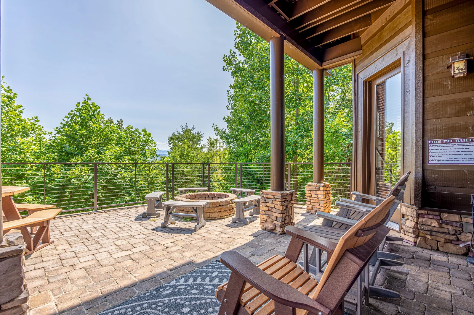 Extra seating near your cabin's fire pit.