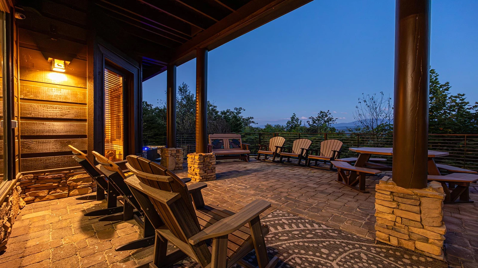 Nighttime, the perfect time to sit around the fire pit and roast marshmellows.