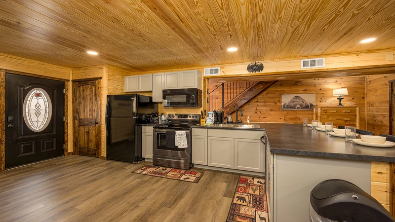 Snacks to holiday meals are easy with this fully equipped kitchen.