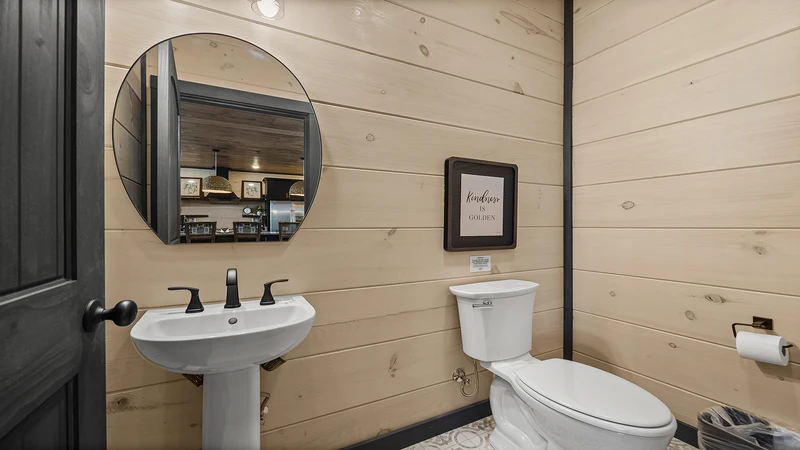 Smoky Mountains cabin rental's half-bath.