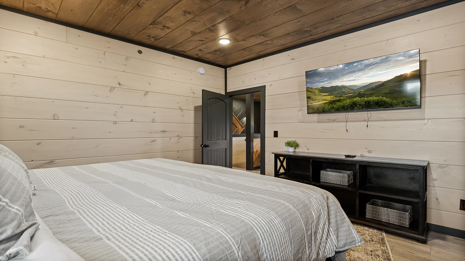 Big screen TV in your 3rd upstairs bedroom.