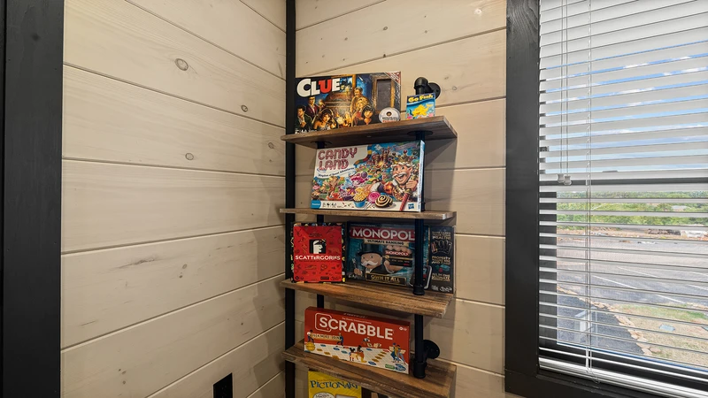 Enjoy board games with the family at your Smokies cabin.