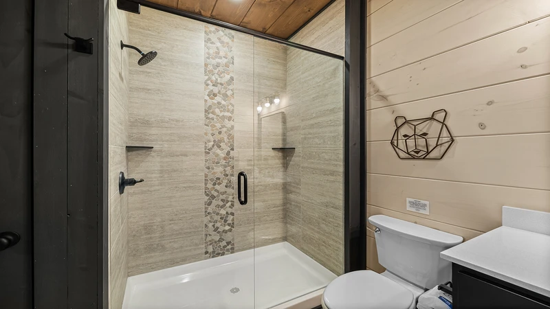 Plenty of space to shower in your cabin's large walk in shower.