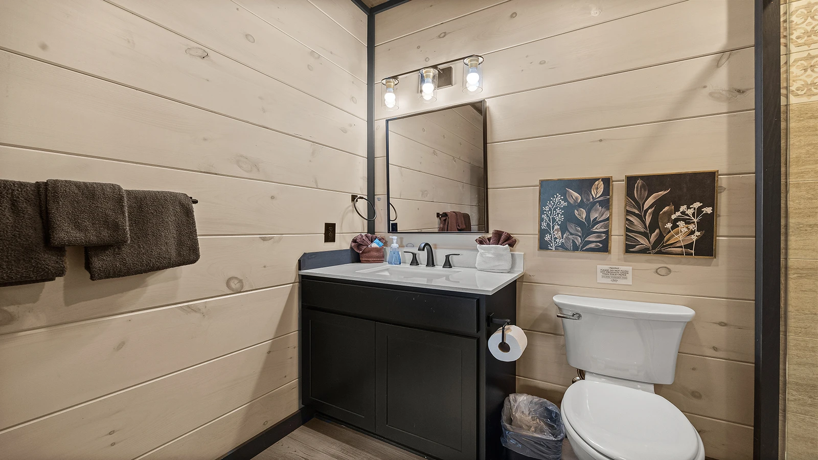 Easy to get ready with all the cabin's baths.