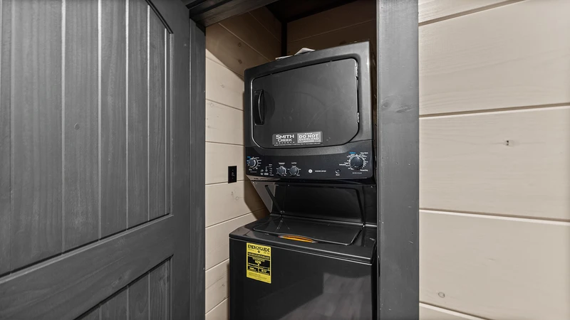 Cabin has its own washer and dryer.