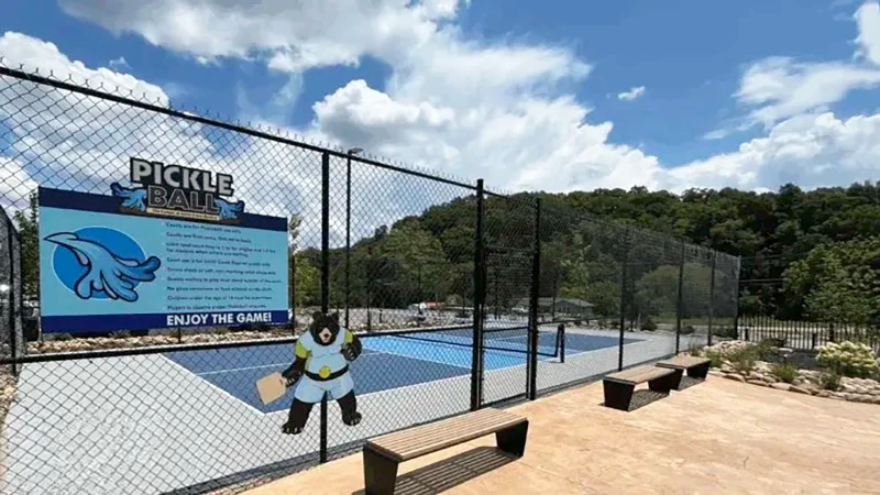 Pickle Ball court at Smith Creek Resort