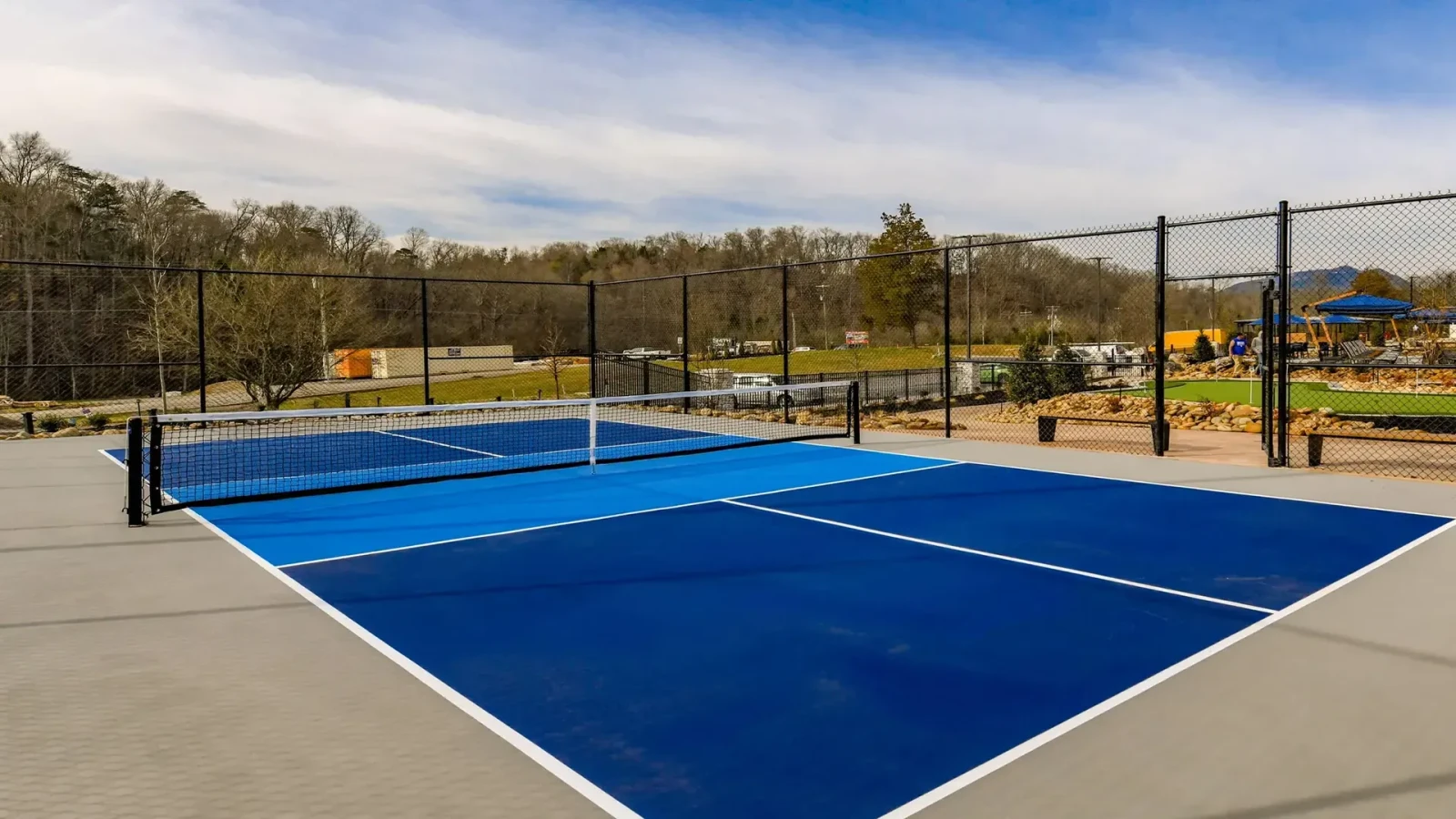 Another view of Smith Creek Resort's Pickle Ball Court