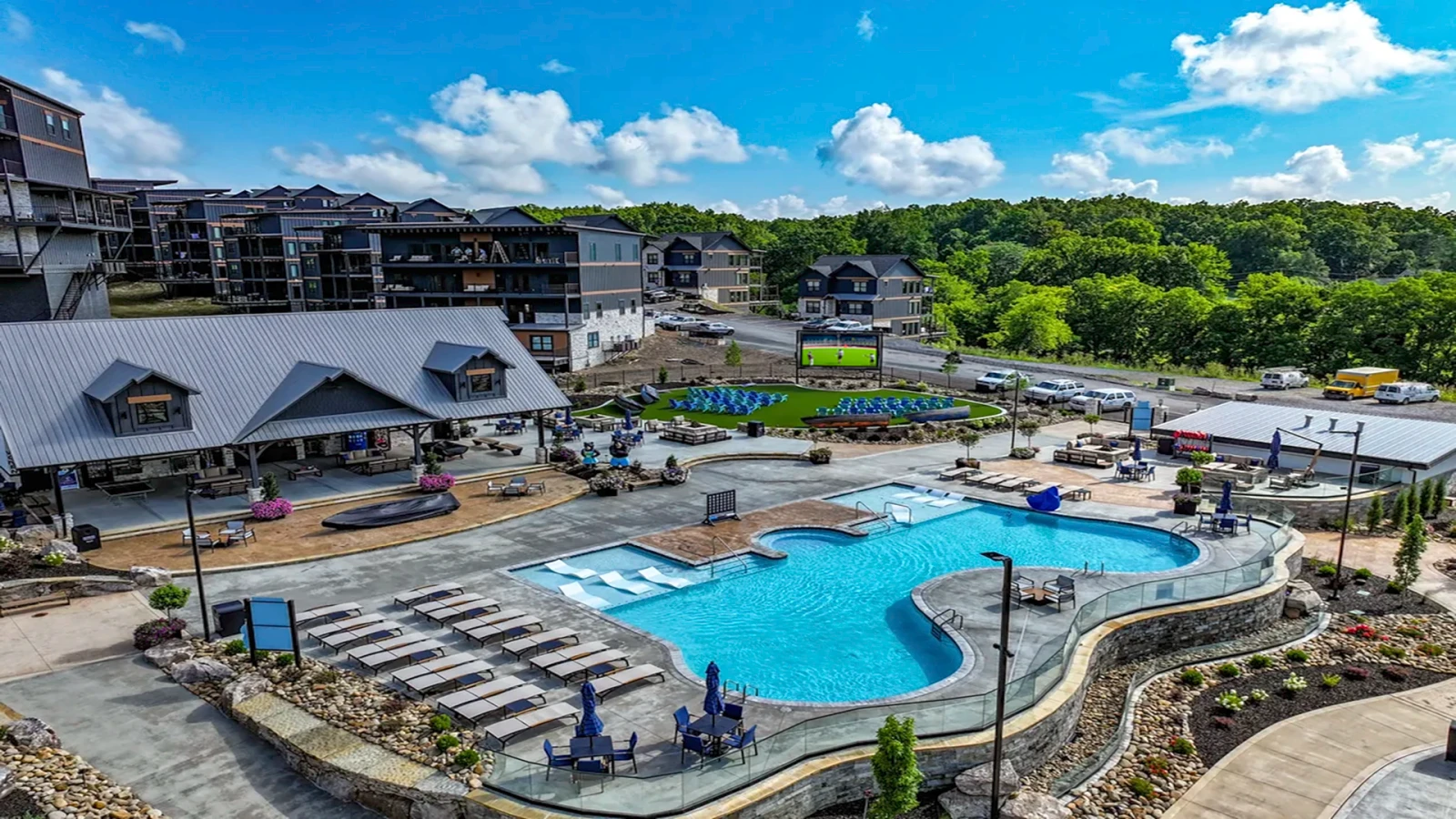 Resort swimming pool at the Smoky Mountains Smith Creek Resort.