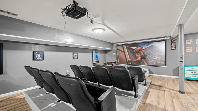 Your very own private theater in Pigeon Forge at River Waltz Cottage.