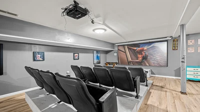 Your very own private theater in Pigeon Forge at River Waltz Cottage.