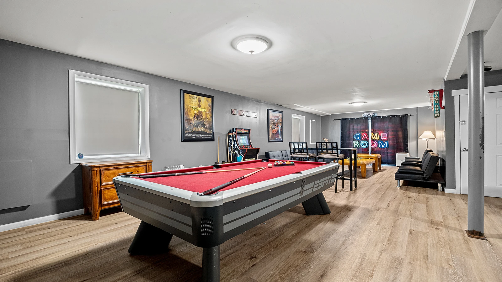 Pool table at River Waltz Cottage in Pigeon Forge Tennessee.