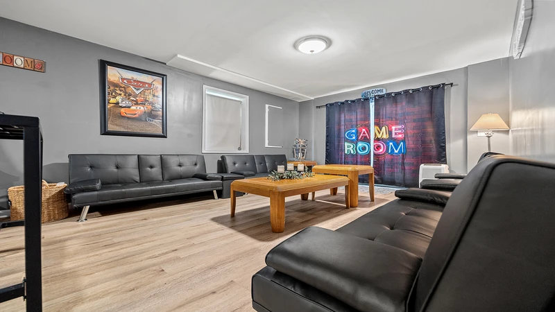 Your Pigeon Forge cottage's game room seating aea.