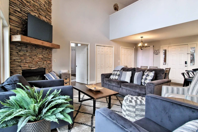 Smokies cabin living room.