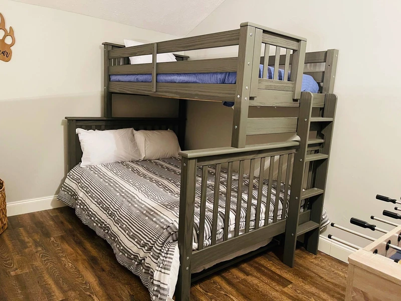 Cabin bunk with twin and full.