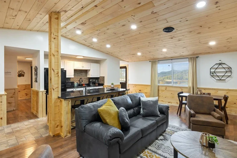 Open living area keeps the family together while providing plenty of move about space.