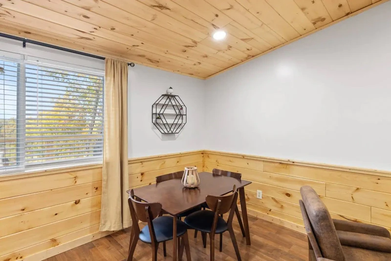 Dining table at your cabin in the Smokies.
