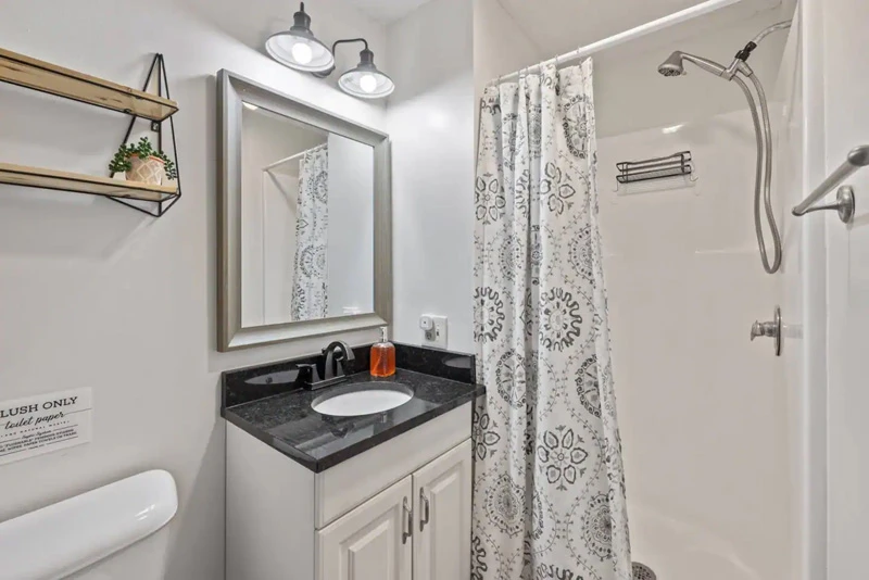 Full bath at your cabin in the Smokies. 