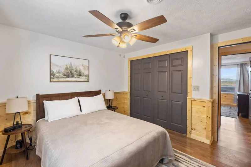 King sized bed at your cabin.