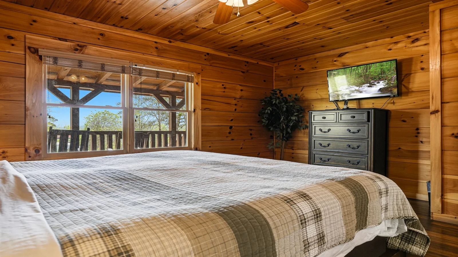 Catch those late night shows or catch a few winks before new adventures.