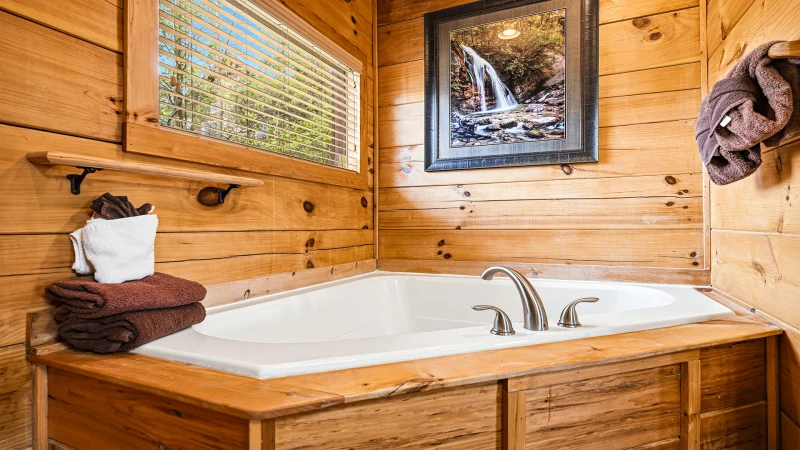 Jacuzzi in your cabin's master bath.