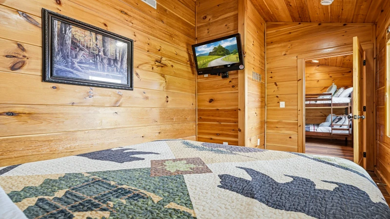 Watch your own late night shows from your cabin's third bedroom tv.