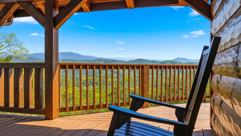 Sit, relax and enjoy Smoky Mountain views from your cabin rental.