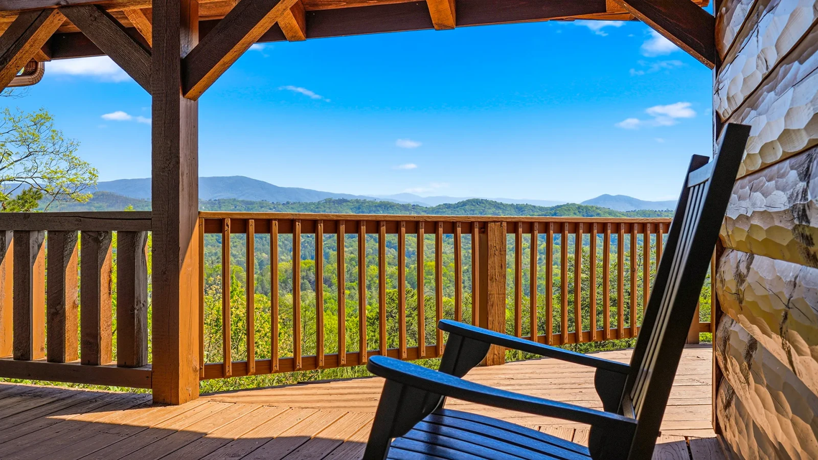 Sit, relax and enjoy Smoky Mountain views from your cabin rental.