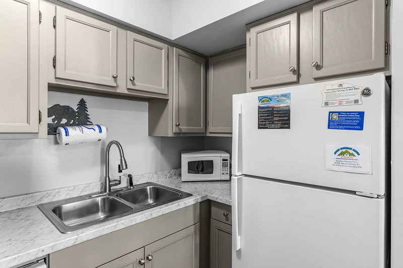 Save on meals with your condo's fully equipped kitchen.