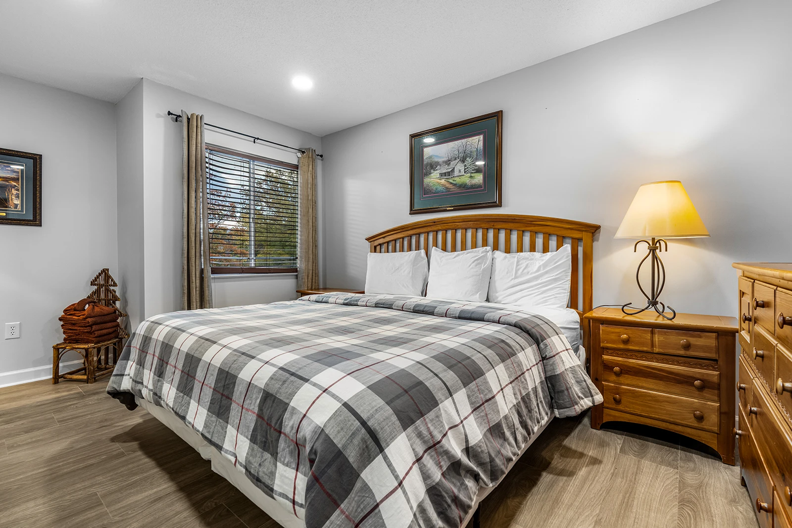 First of your condo's three bedrooms.