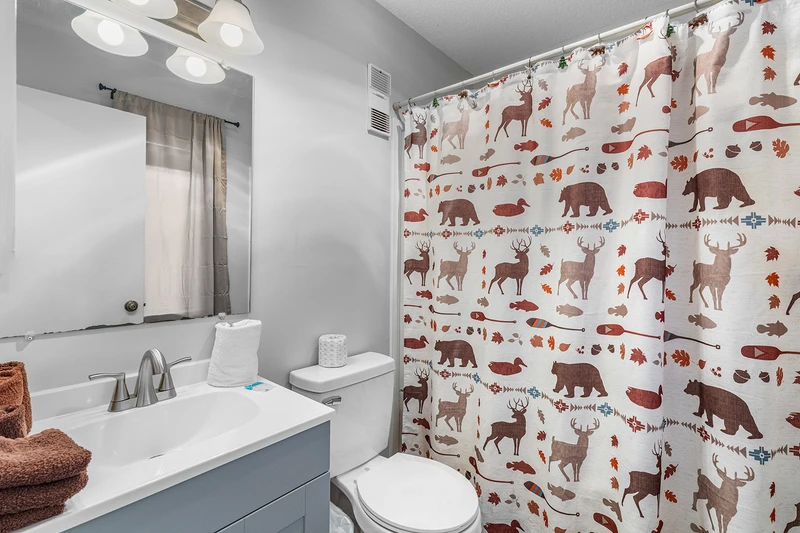 Condo's second full bath.