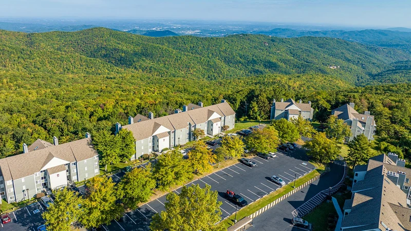 Aerial photo of Summit condos.