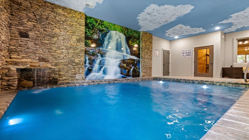 Come enjoy this wonderful private swimming pool inside your cabin in the Smokies.