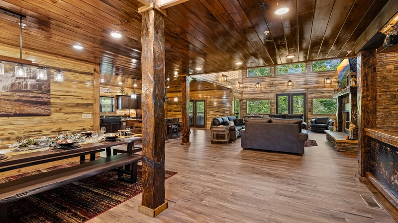 Notice the vast space your cabin's open floorplan provides.