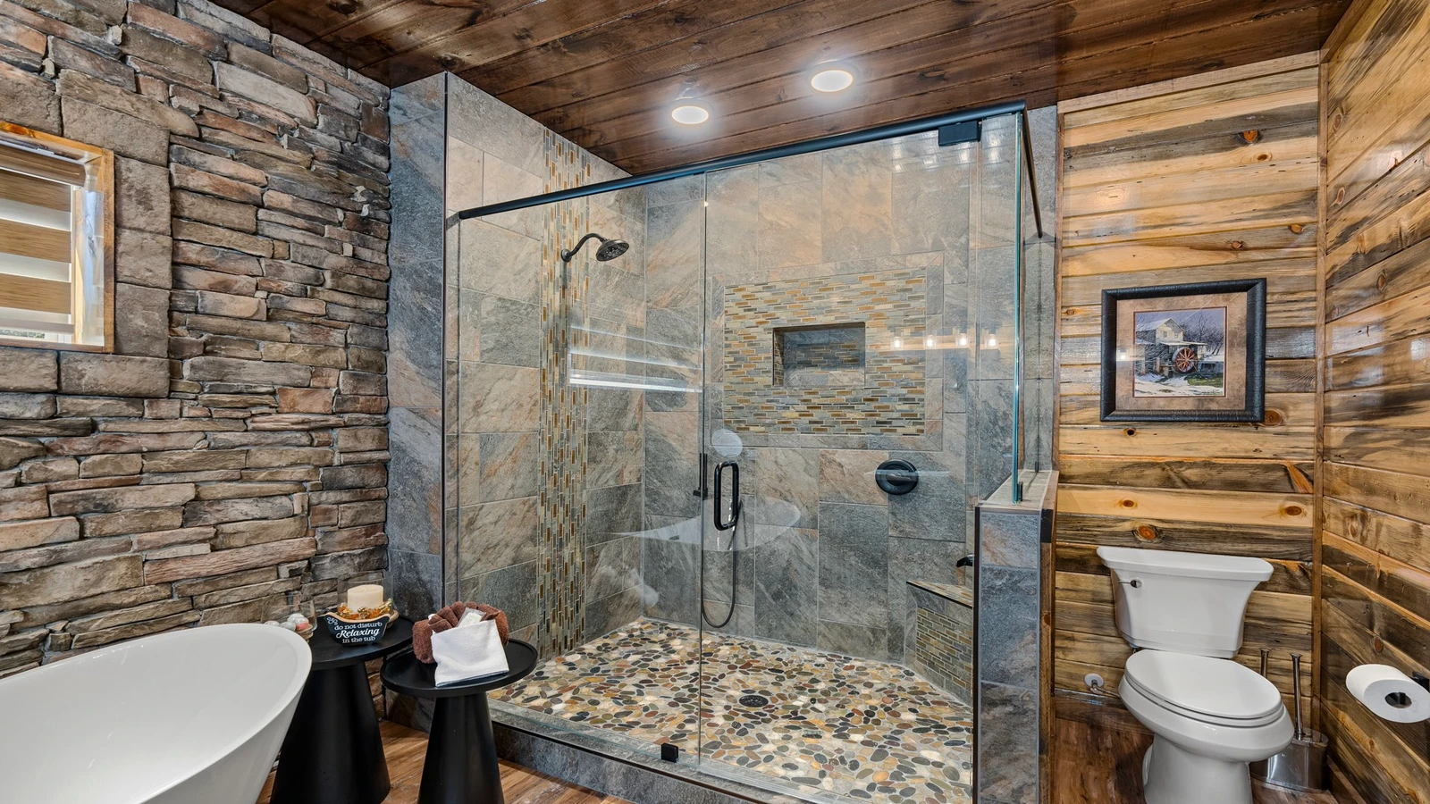 No need to feel squeezed with plenty of room in this extra large shower.