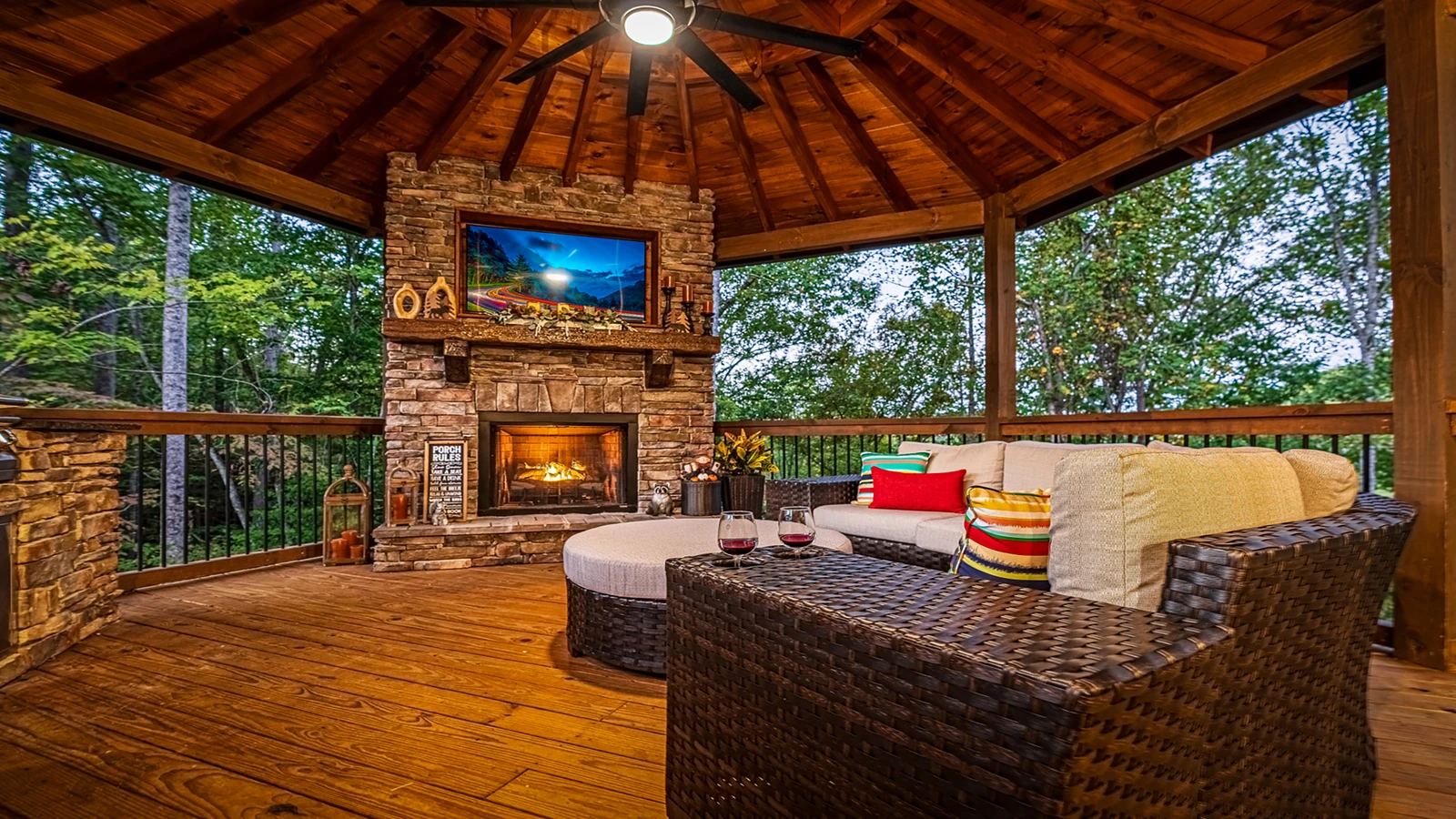Listening to Smoky Mountains nature from your romantic cabin porch, what memories. 