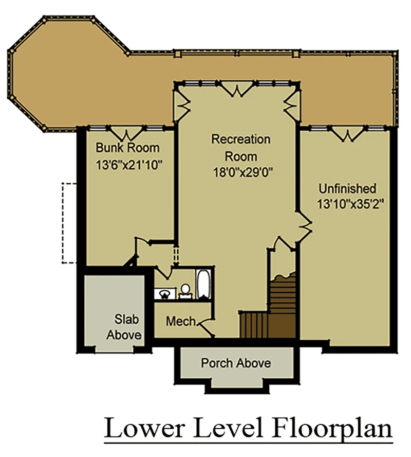 Cabin Lower Floor Plan 