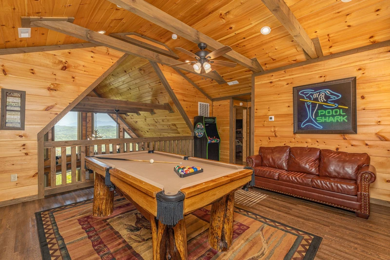 Gather the family round the loft pool table for hours of indoor fun.