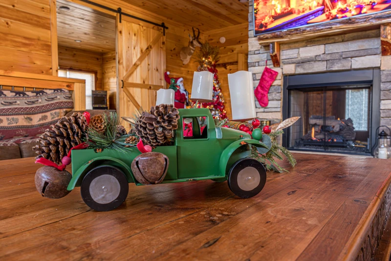 Truck carrying the spirit of Christmas to you.