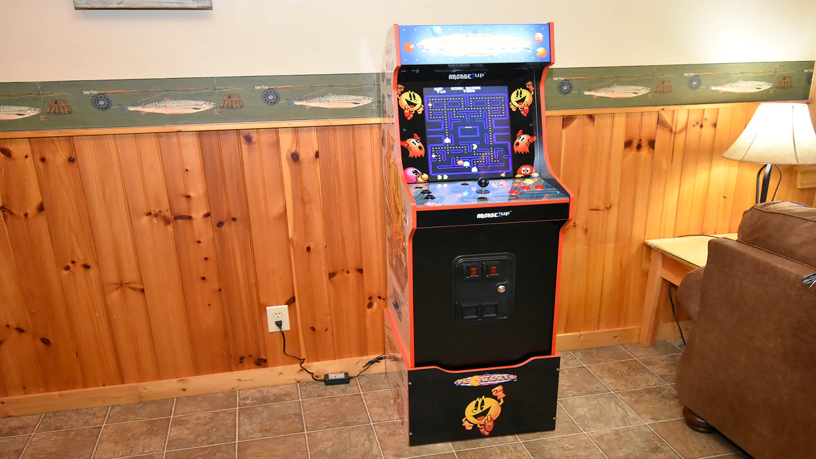 Family members and friends will enjoy the Pac Man multigame video arcade. 