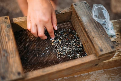 gem mining at Goats on the Roof in Pigeon Forge TN