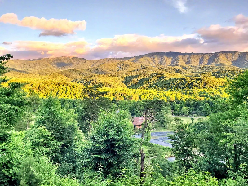 View from the covered deck at Gatlinburg Landing