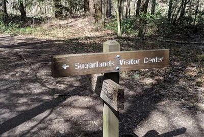 sign for a smoky mountain visitor center