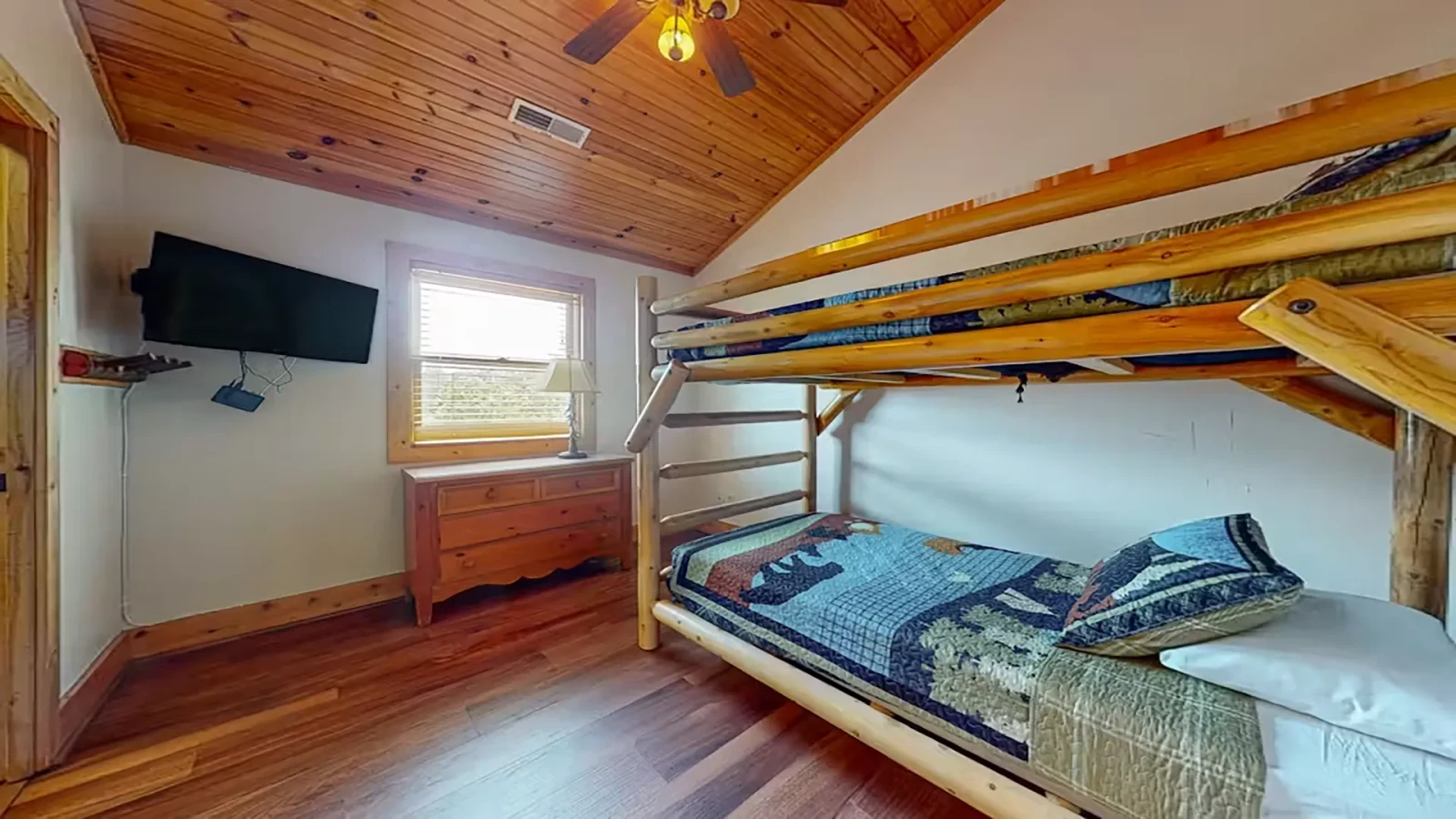 Television for the kids to enjoy from their bunks.
