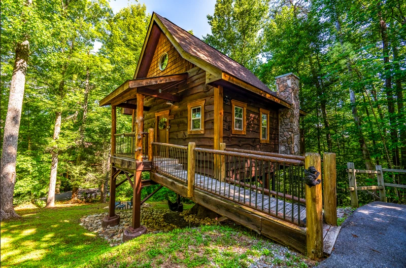 Follow the path to Havenheart - your private treehouse retreat in the Smokies.
