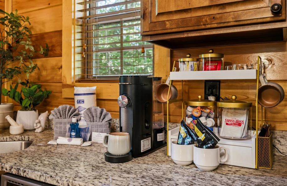 your smoky mountain morning starts here — ninja coffee, cozy mugs, and all the essentials.